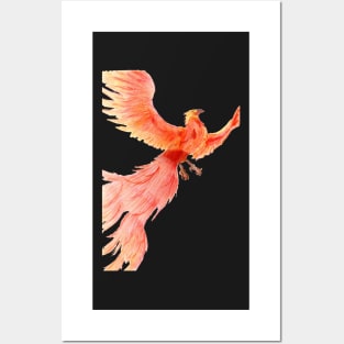 Rising from the Ashes- Phoenix Pink Posters and Art